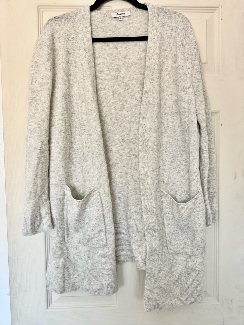 Madewell Light Heather Gray Open-Front Cardigan